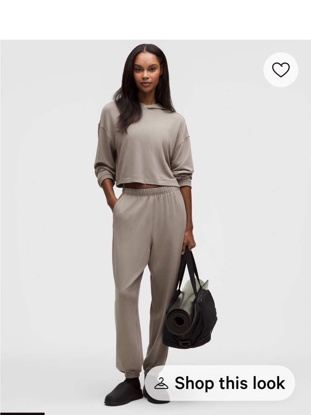 lululemon athletica Taupe Be Calm Oversized mid-rise pant